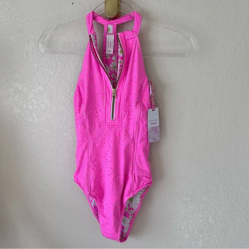 NEW LOVESHACKFANCY X HURLEY - EYELET PAISLEY MODERATE ONE PIECE - Picture 10 of 10